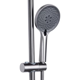 Фото 5 Душова система  Vlasta New на три споживача (з виливом) QTVLA111GMB45651 Gunmetal Black 