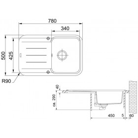 Фото 1 Кухонная мойка Franke Pebel PBG 611-78 Сахара (114.0258.043)