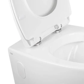 Фото 3 Унітаз підвісний Leo, Rimless з сидінням Slim Duroplast/ Soft-close/ Quick relase White Qtap