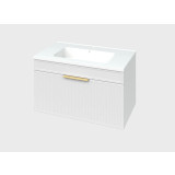 Фото Тумба підвісна MIRATER Адель 80 з умивальником  Родео 80, біла