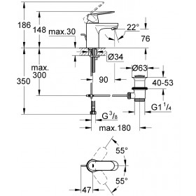 Фото 2 3282500E Eurosmart Cosmopolitan Смеситель для умывальника