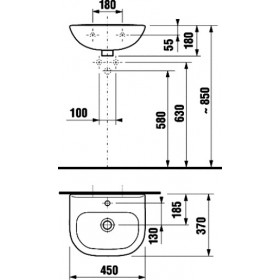 Фото 2 Умывальник Jika Olymp 45 (1561.2/1564.3)