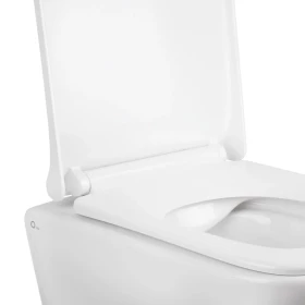 Фото 2 Унітаз підвісний Tern, Rimless з сидінням Slim Duroplast/ Soft-close/ Quick relase White Qtap