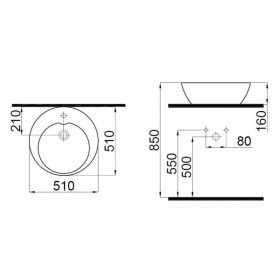 Фото 1 Раковина Idevit Alfa 51 см 3101-0525