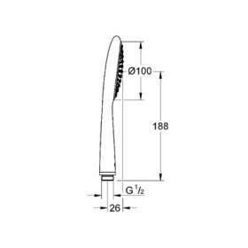 Фото 1 Лейка для душа Grohe Rainshower Solo 100 (27338000)