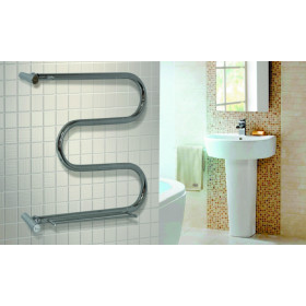 Фото 2 Полотенцесушитель Mario Змейка 30 500х500 с полочкой