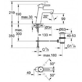 Фото 1 23450001 Concetto Смеситель для умывальника