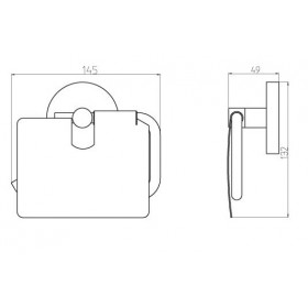 Фото 1 Haceka Pro2000 Chrome Бумагодержатель закрытый (450213)