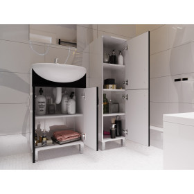 Фото 2 Тумба Ювента Trento Trn-50 черный с умывальником Сіті-50