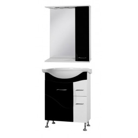 Фото 1 Тумба Ювента Франческа Ф4-75 с умывальником Vittoria 75 Черный