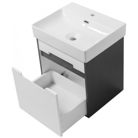 Фото 1 Тумба подвесная Петра 55 ТП-2 Gray с раковиной Newage 55